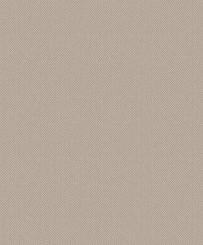 Tapete in Stoffoptik mit Fischgrätenmuster, creme-beige, braun, 37006, Camargue, Marburg