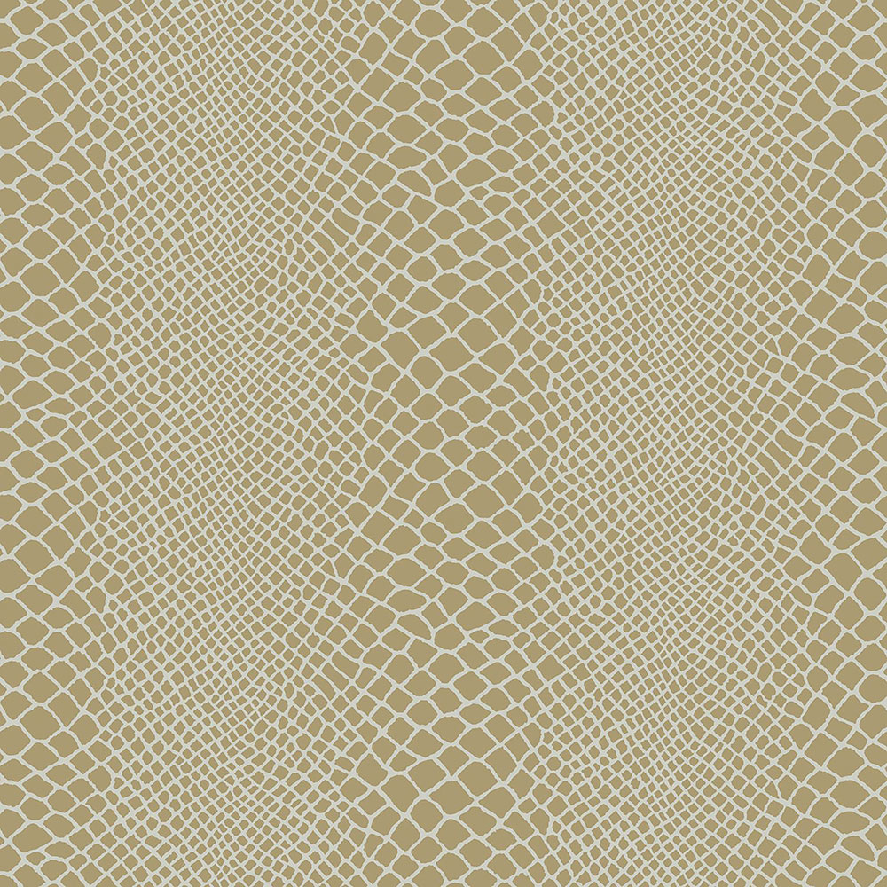 Goldbraune Vliestapete, Schlangenhaut-Imitat 347341, Luxury Skins, Origin
