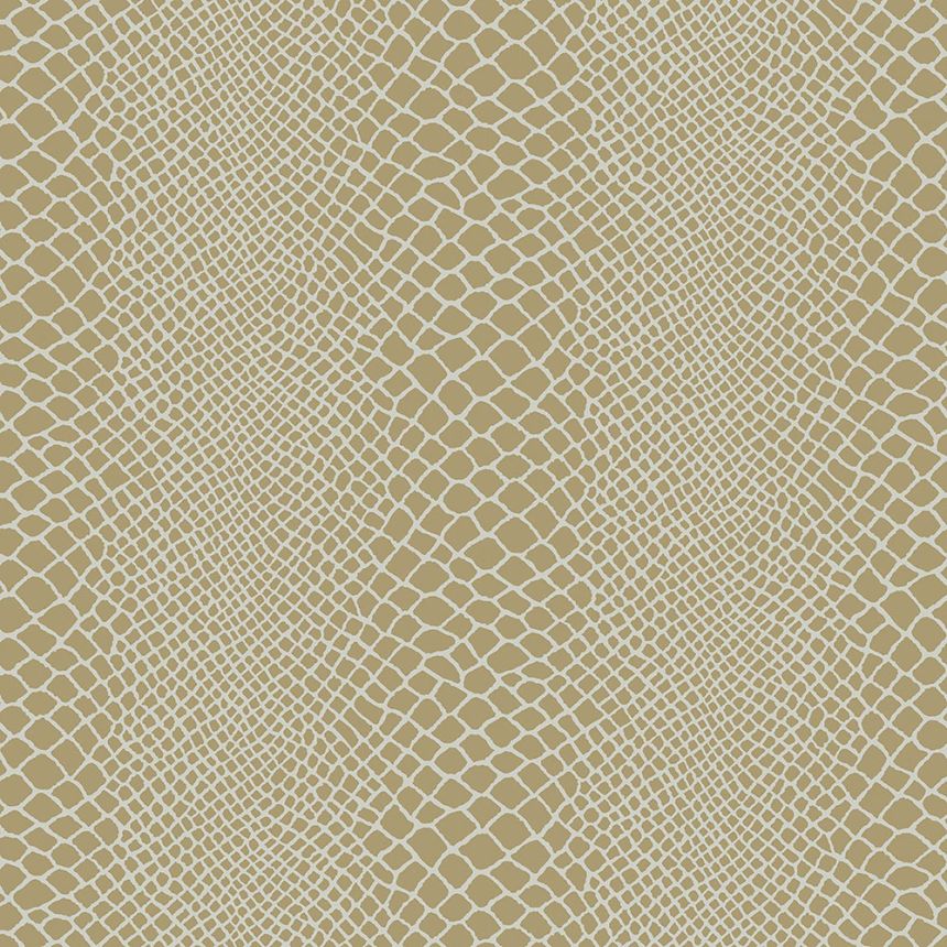 Goldbraune Vliestapete, Schlangenhaut-Imitat 347341, Luxury Skins, Origin