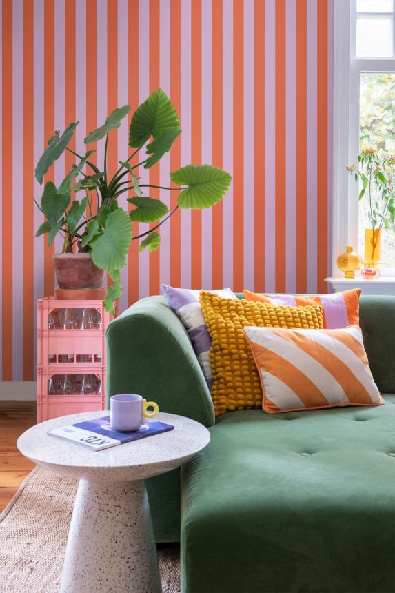 Tapete mit Streifen, rot, rosa, 139904, Color Pop, Esta Home
