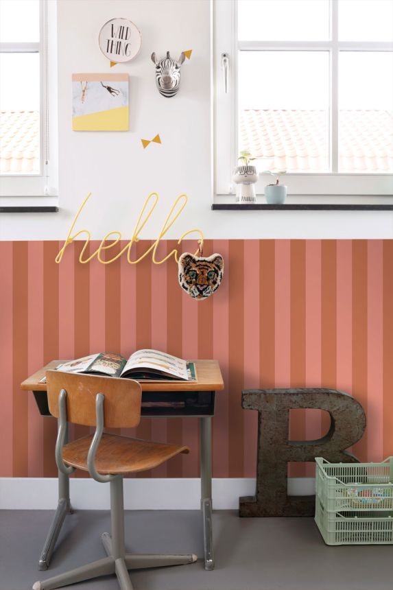 Tapete mit Streifen, rosa, rot, 139905, Color Pop, Esta Home