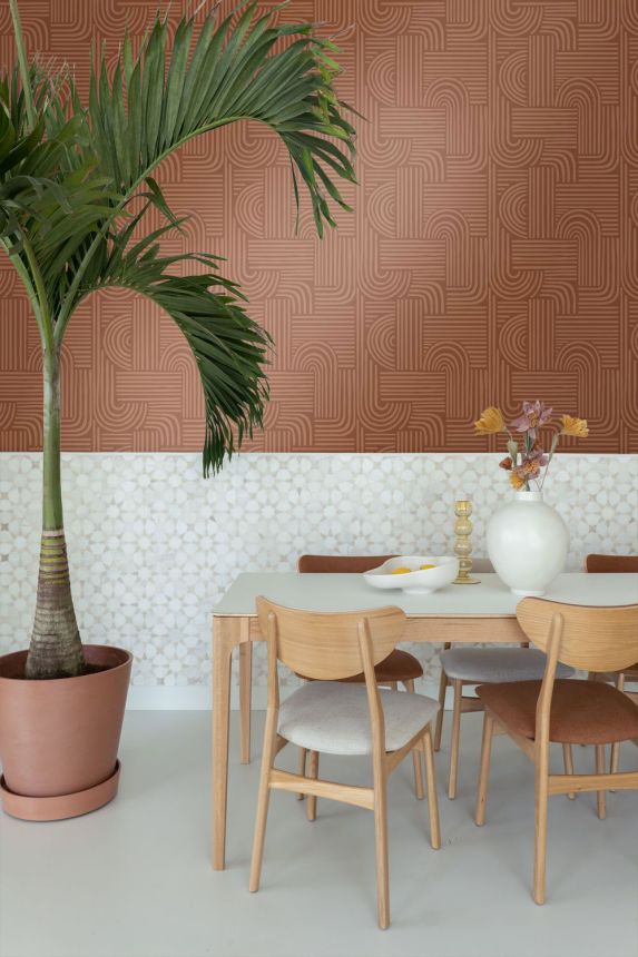 Geometrische Tapete, braun, 139938, Color Pop, Esta Home