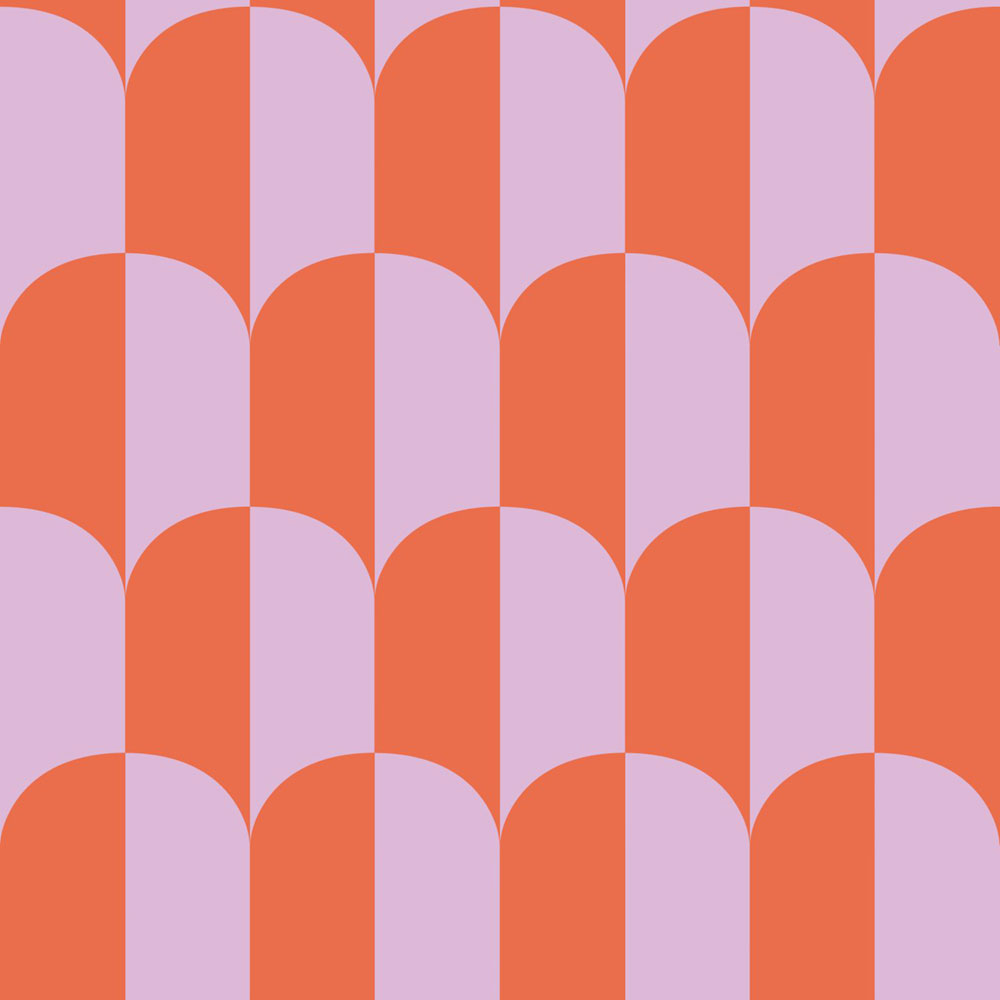 Tapete mit Art-Déco-Muster, rosa, rot, 139982, Color Pop, Esta Home
