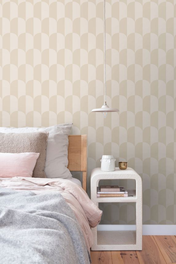Tapete mit Art-Déco-Muster, beige-cremefarben, 139985, Color Pop, Esta Home