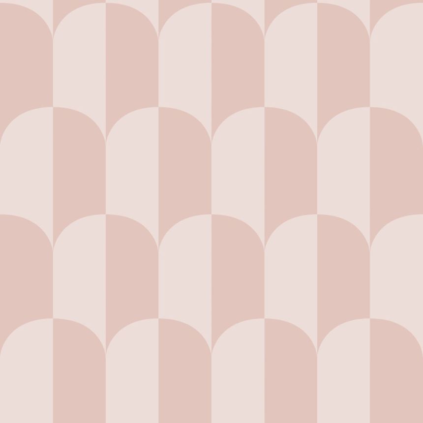 Tapete mit Art-Déco-Muster, altrosa, 139986, Color Pop, Esta Home