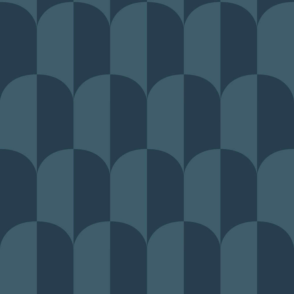 Tapete mit Art-Déco-Muster, blau, 139990, Color Pop, Esta Home