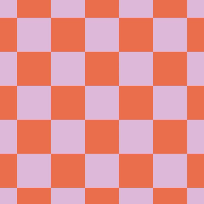 Tapete mit Schachbrettmuster, rot, rosa, 130914, Color Pop, Esta Home
