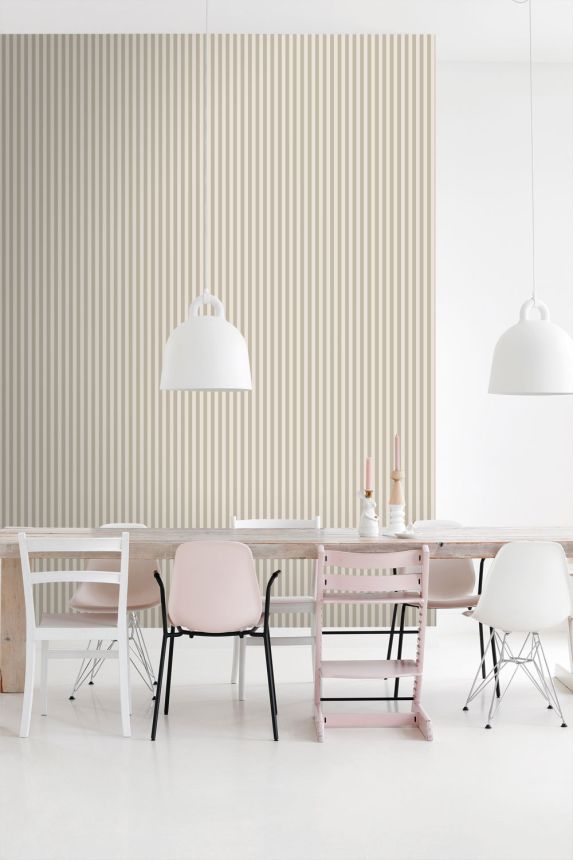 Tapete mit Streifen, beige-braun, 130955, Color Pop, Esta Home