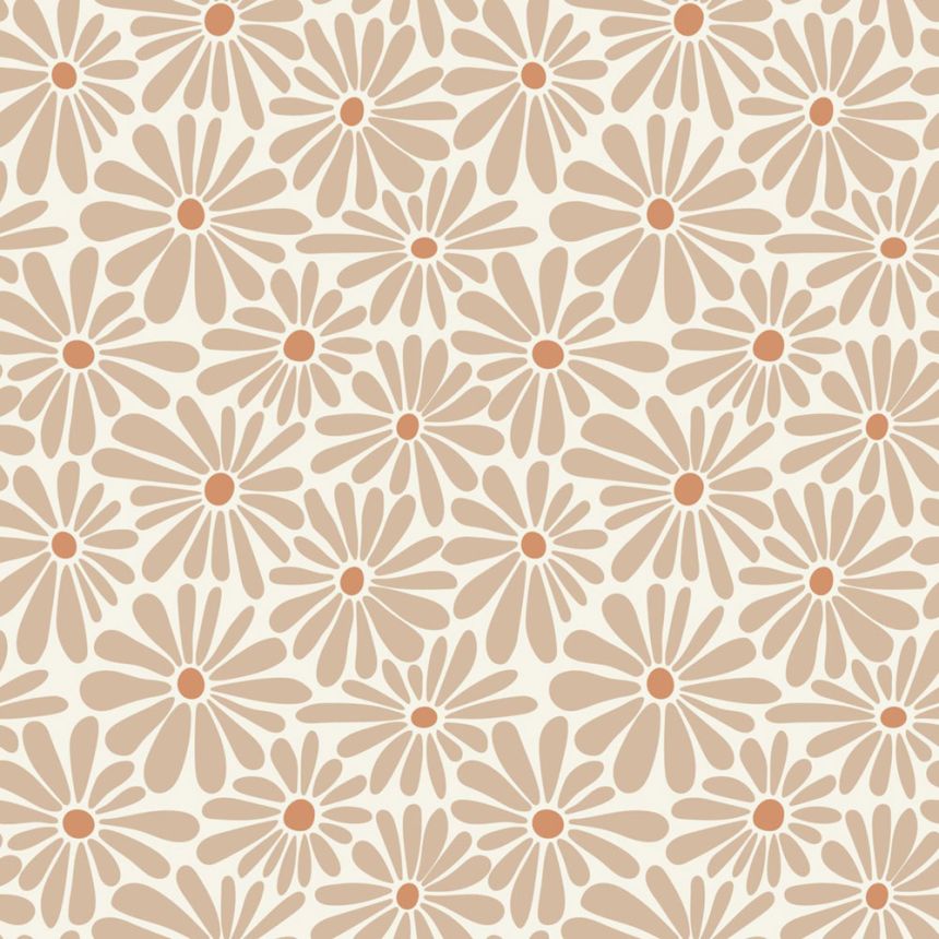 Blumentapete, braun, beige, 131148, Color Pop, Esta Home
