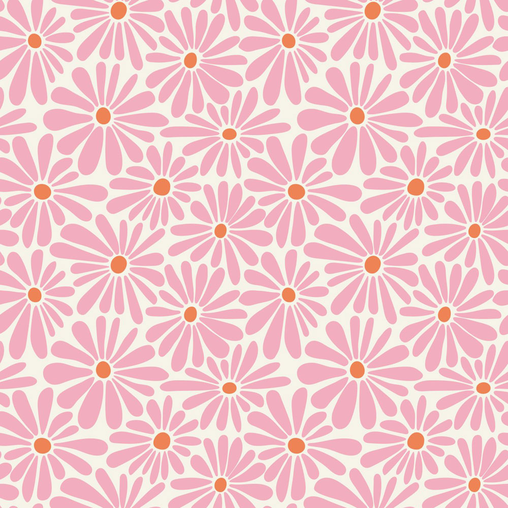 Blumentapete, rosa, weiß, 131149, Color Pop, Esta Home