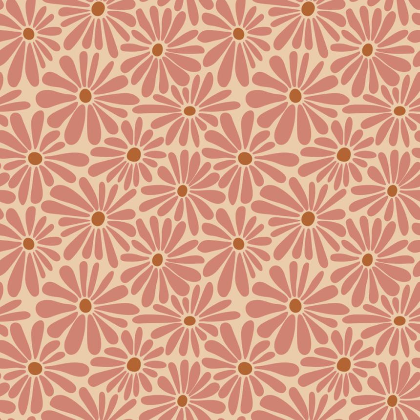 Blumentapete, rosa, rot-braun, 131151, Color Pop, Esta Home