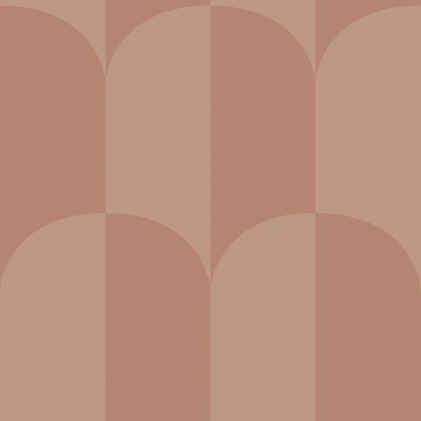 Tapete mit Art-Déco-Muster, rot-braun, braun-rosa, 131238, Color Pop, Esta Home