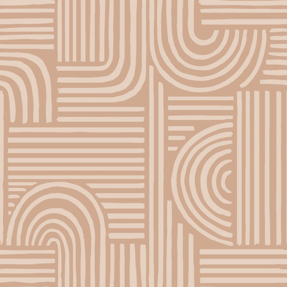 Geometrische Tapete, rosa-braun, 139936, Color Pop, Esta Home