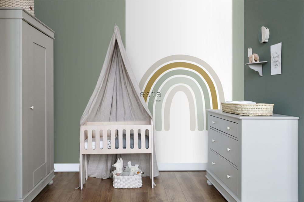 Wandbilder für das Kinderzimmer Regenbogen 159054, 150 x 279 cm, Forest Friends, Esta