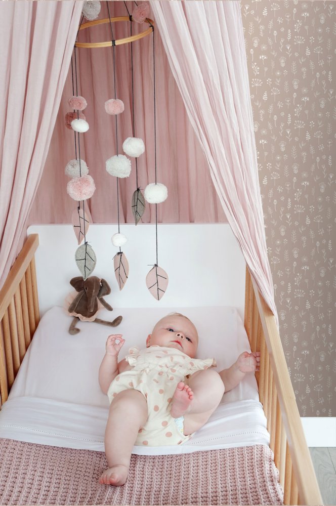 Altrosa Vliestapete für die Wand, Pflanzen, Blumen 139280, Forest Friends, Esta