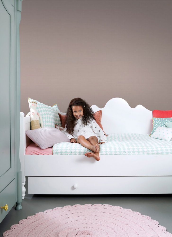 Altrosa Vliestapete mit Gittermuster 139239, Forest Friends, Esta