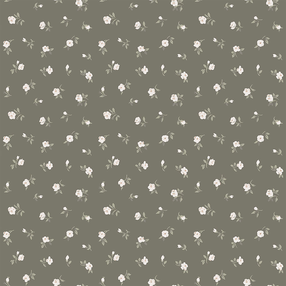 Vliestapete braun mit floralem Muster 139238, Forest Friends, Esta