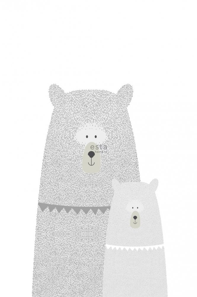 Vlies Kindertapete Bären 158837, 1,86 x 2,79 m, Little Bandits, Esta