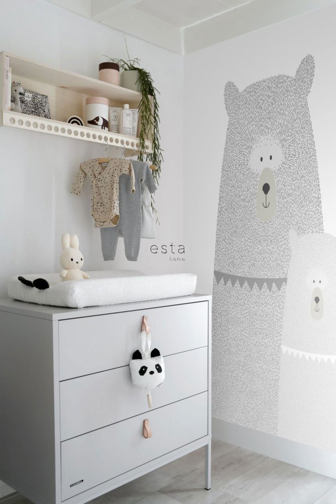 Vlies Kindertapete Bären 158837, 1,86 x 2,79 m, Little Bandits, Esta