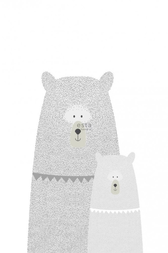 Vlies Kindertapete Bären 158837, 1,86 x 2,79 m, Little Bandits, Esta