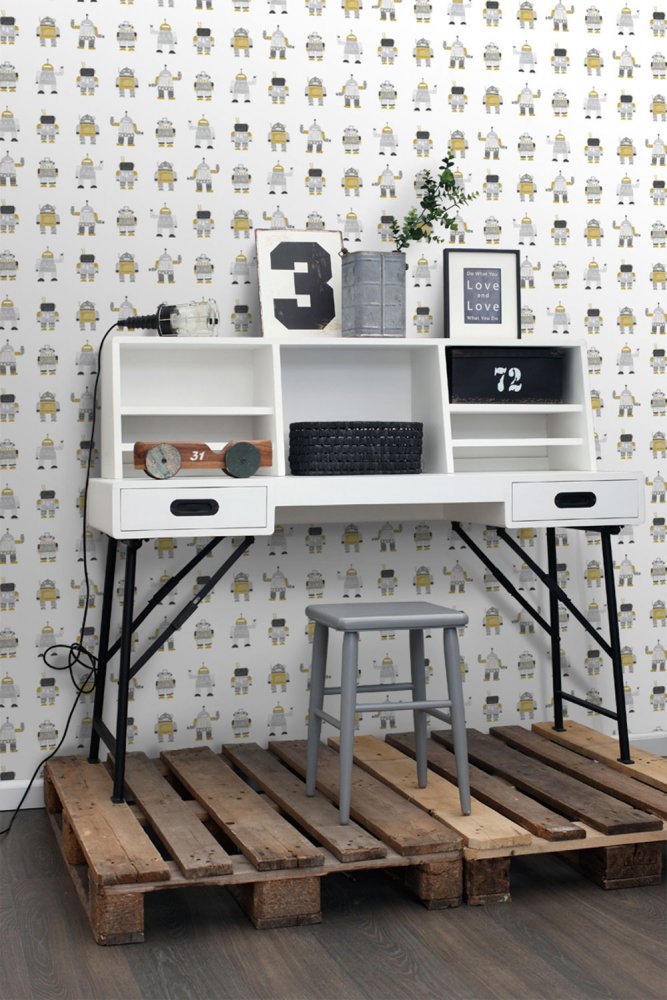 Vlies Kindertapete für die Wand, Roboter 138940, Little Bandits, Esta