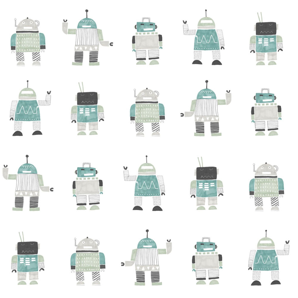 Vlies Kindertapete für die Wand, Roboter 138938, Little Bandits, Esta