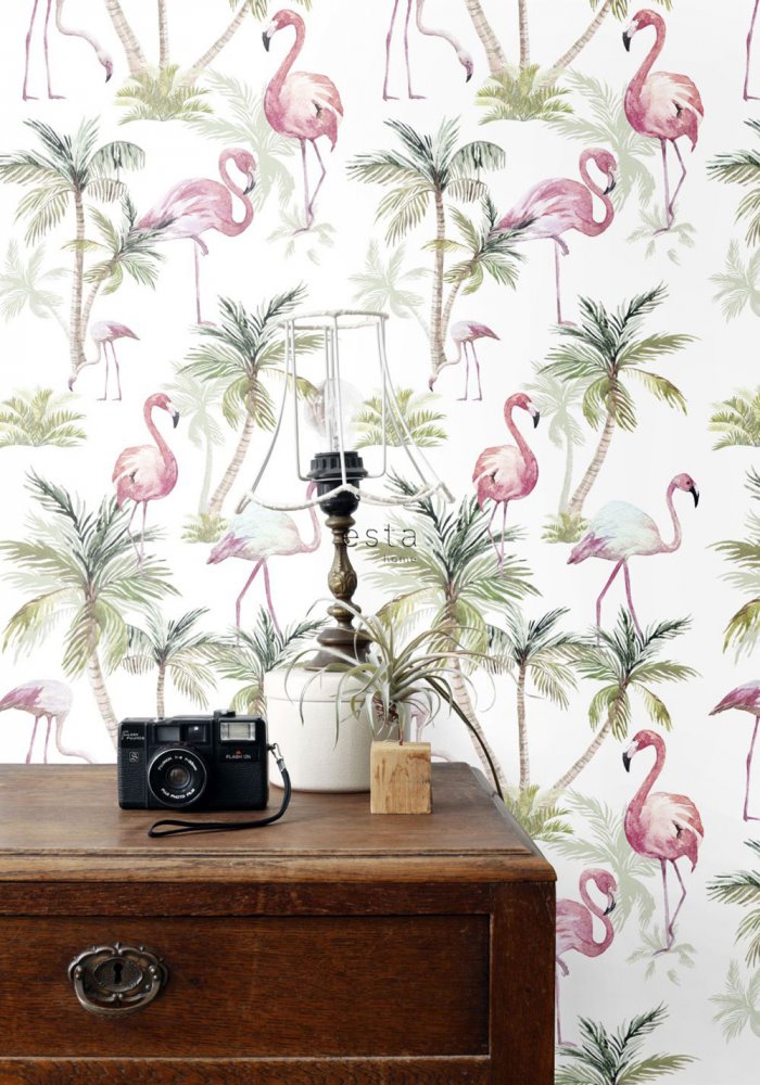 Vliestapete, rosa Flamingos 158844, Regatta Crew, Esta Home