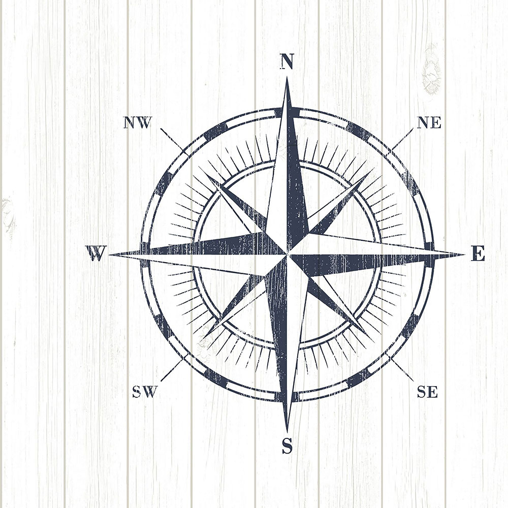 Vliestapete, Kompass auf Holzbrettern 138975, Regatta Crew, Esta Home