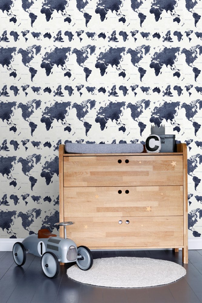 Vliestapete Weltkarte 138972, Regatta Crew, Esta Home