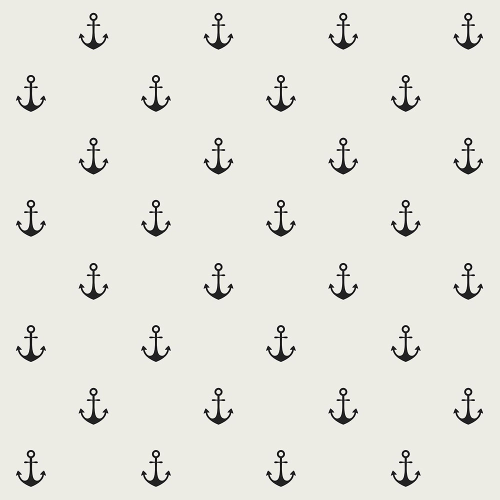 Naturvliestapete, schwarze Anker 128873, Regatta Crew, Esta Home