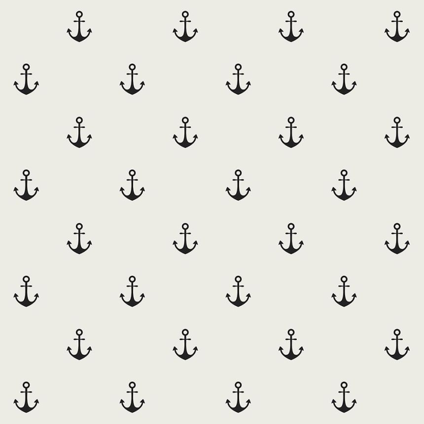 Naturvliestapete, schwarze Anker 128873, Regatta Crew, Esta Home