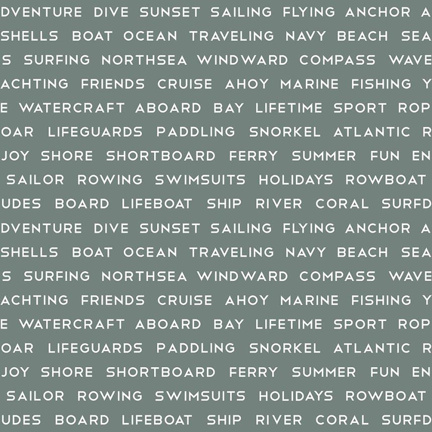 Graue Vliestapete mit Text 138960, Regatta Crew, Esta Home