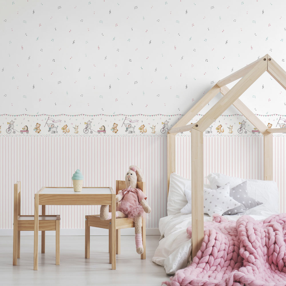 Selbstklebende Tapetenbordüre für Kinder mit Tieren 472-3, Pippo, ICH Wallcoverings