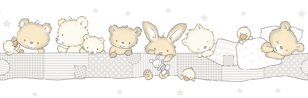 Selbstklebende Tapetenbordüre für Kinder mit Tieren 471-1, Pippo, ICH Wallcoverings