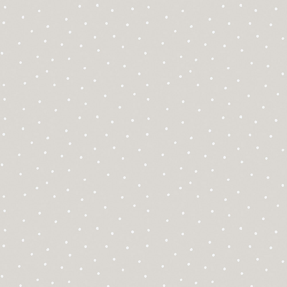 Papiertapete grau, weiße Punkten 459-3, Pippo, ICH Wallcoverings