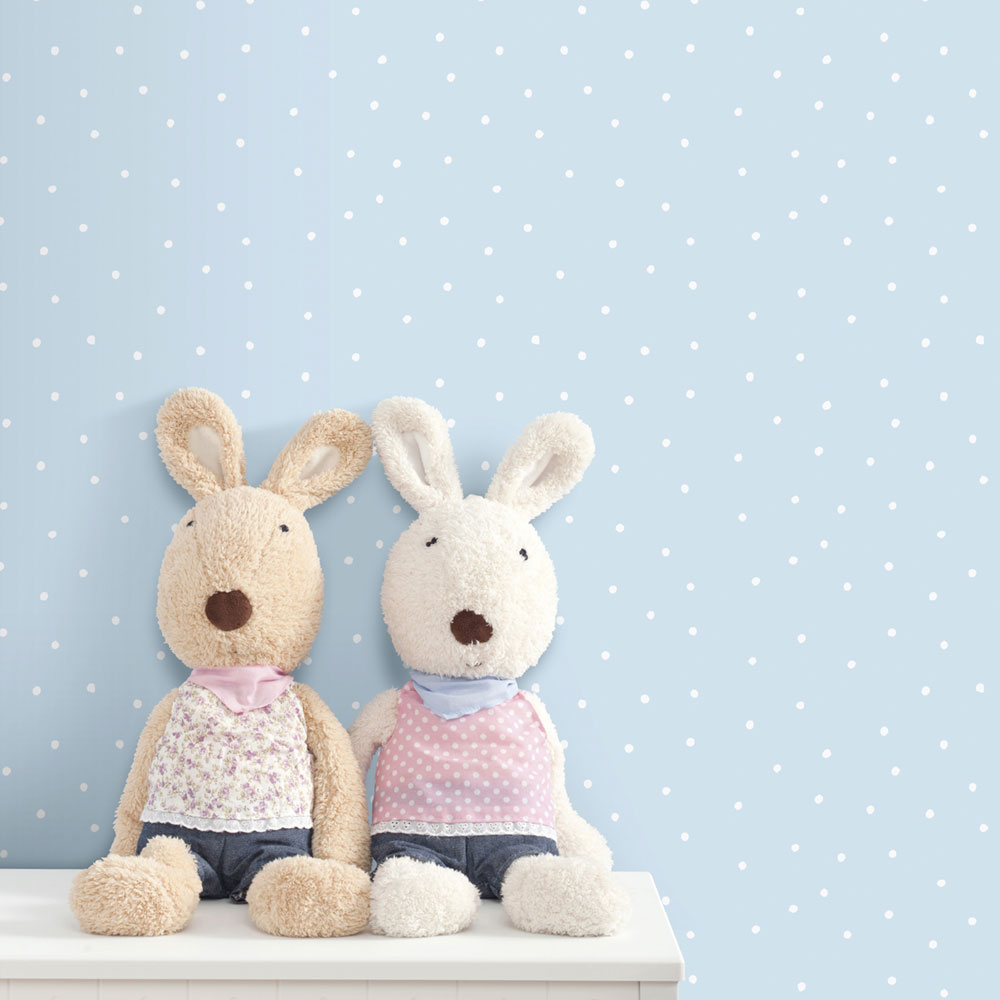 Papiertapete grau, weiße Punkten 459-3, Pippo, ICH Wallcoverings