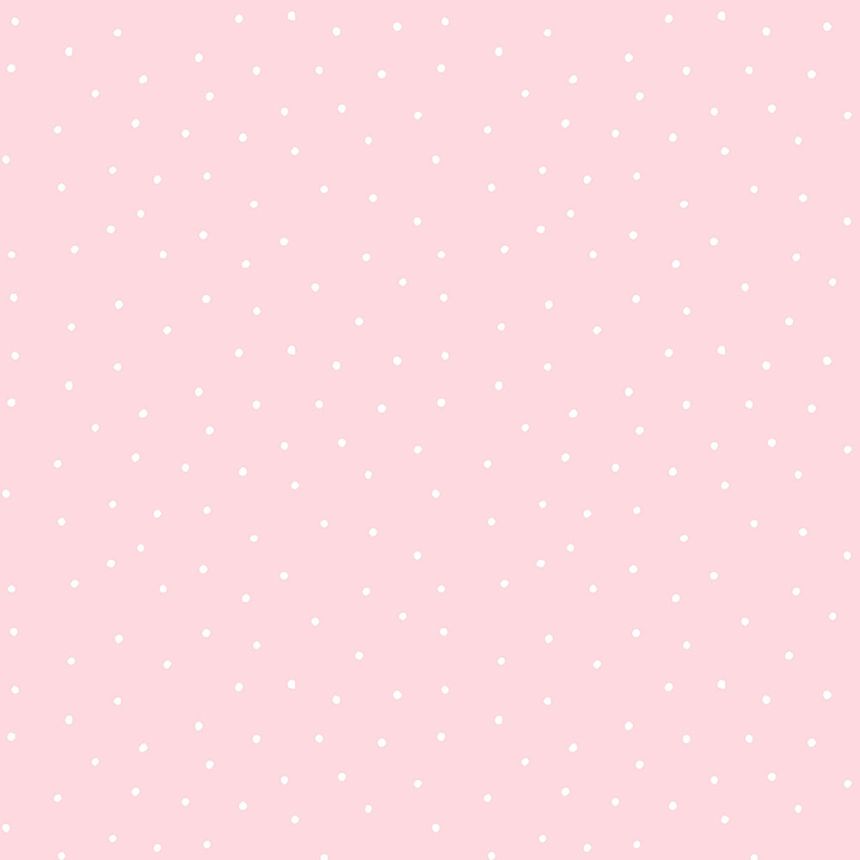 Pinke Papiertapete, weiße Punkten 459-2, Pippo, ICH Wallcoverings