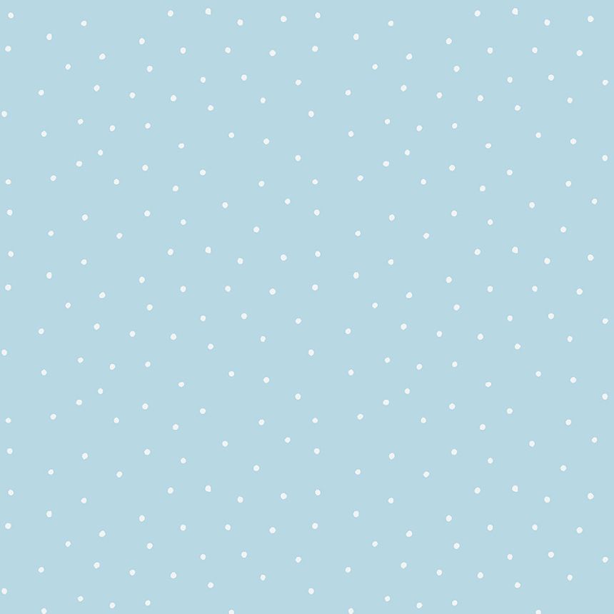 Blaue Papiertapete mit Punkten 459-1, Pippo, ICH Wallcoverings