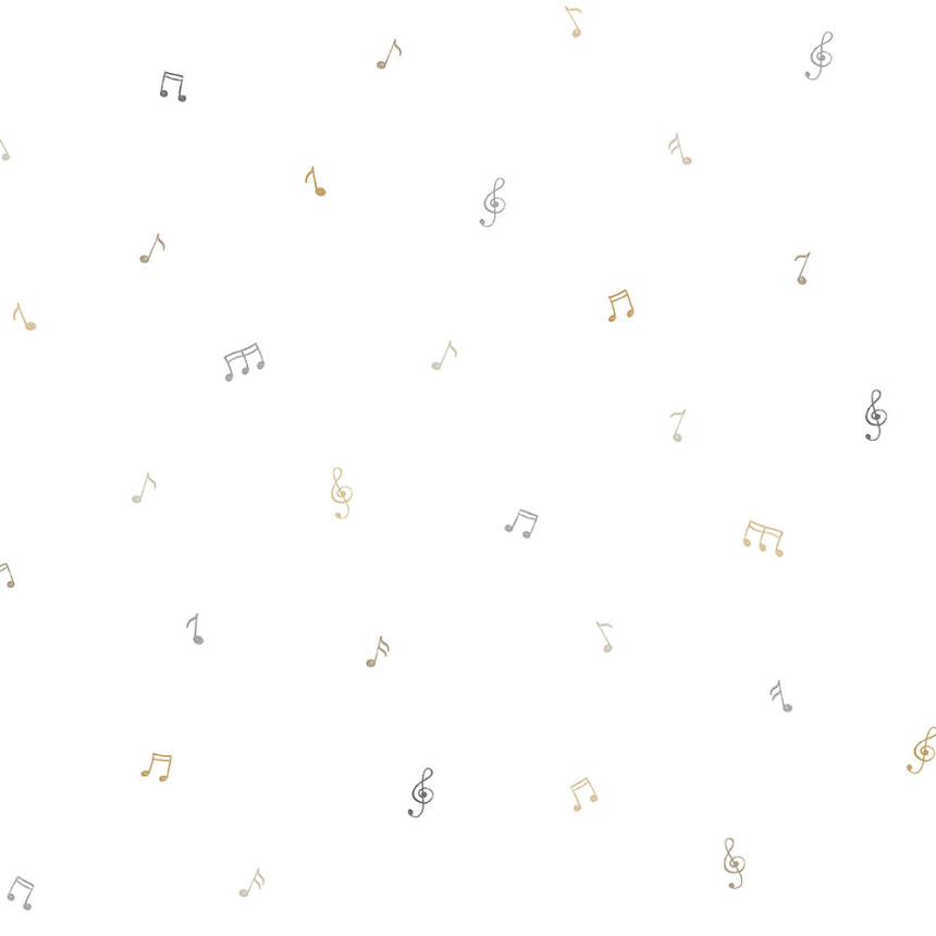 Fröhliches Papier, Kindertapete mit Musiknoten 451-3, Pippo, ICH Wallcoverings