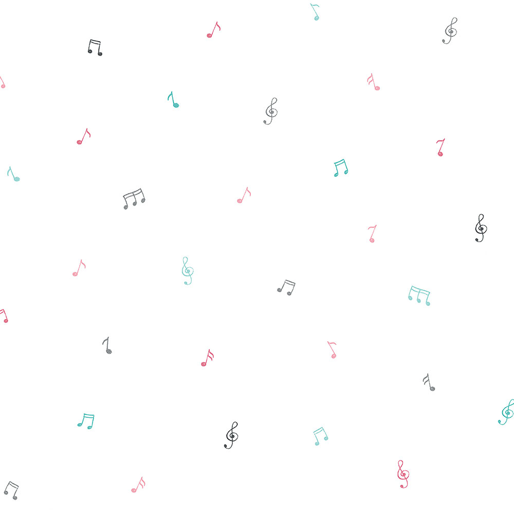 Fröhliches Papier, Kindertapete mit Musiknoten 451-2, Pippo, ICH Wallcoverings