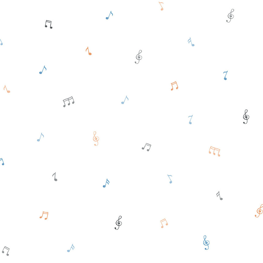 Papier, Kindertapete mit Musiknoten 451-1, Pippo, ICH Wallcoverings