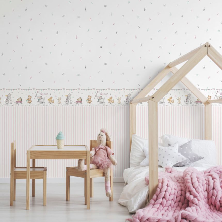 Papier, Kindertapete mit Musiknoten 451-1, Pippo, ICH Wallcoverings
