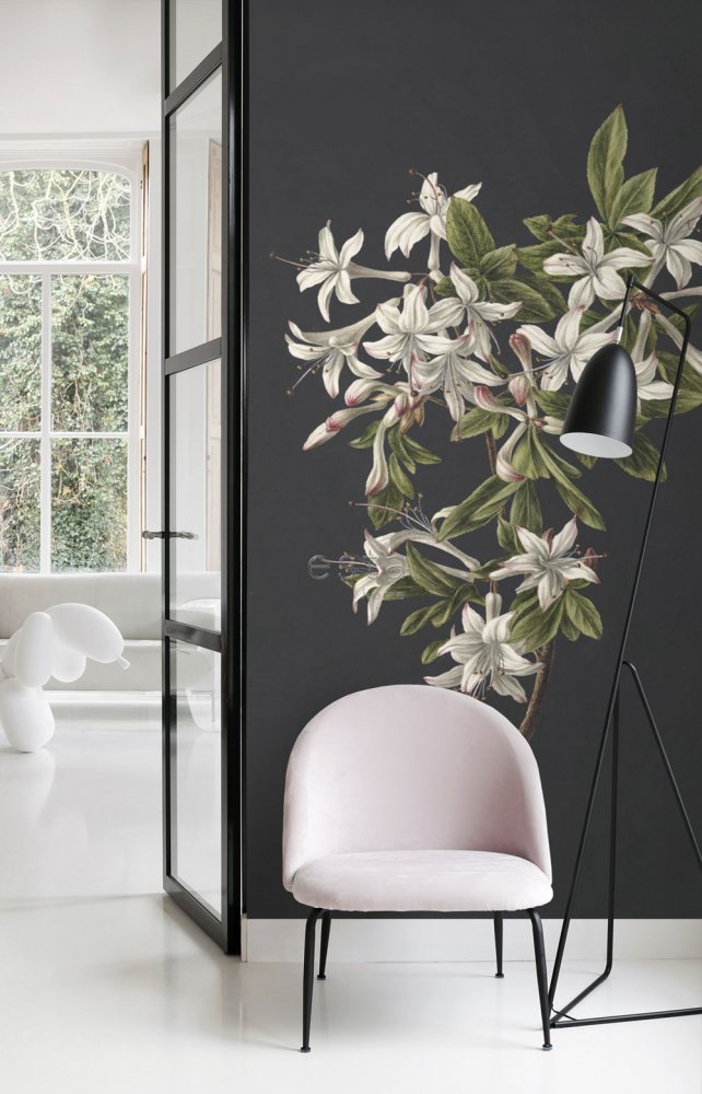 Fototapete Zweig Azaleen, Tapete Wandbilder 158885, 186 x 279 cm, Blush, Esta Home