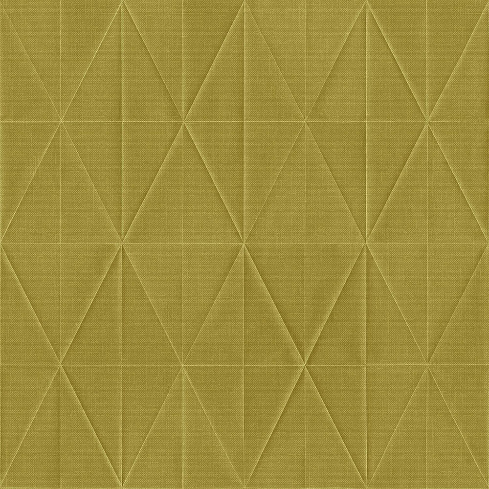 Ockerfarbene Tapete mit geometrischen Mustern Origami, Vliestapete 148711, Blush, Esta Home