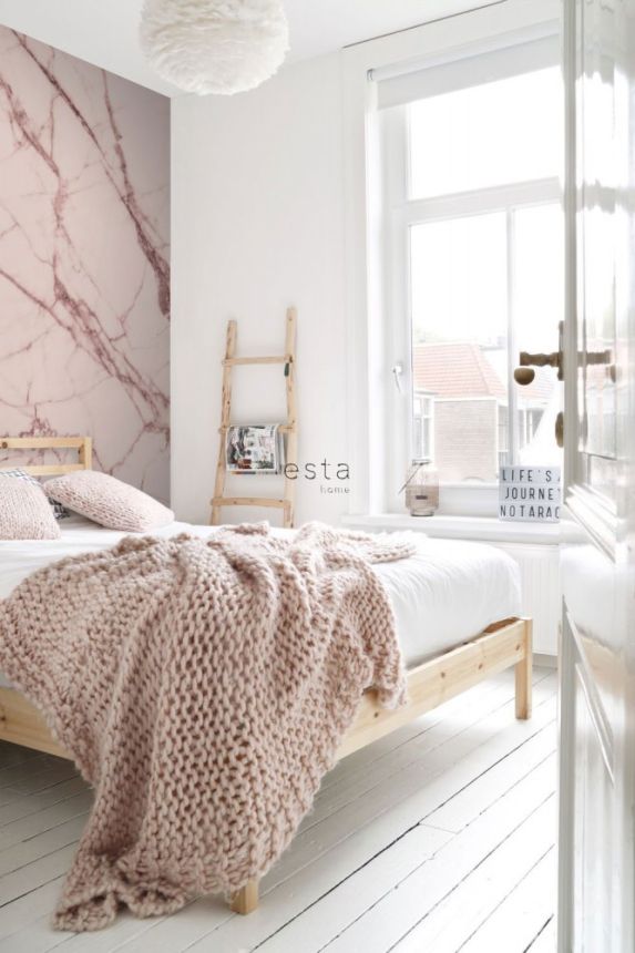 Fototapete - rosa Marmor, Tapete Wandbilder 158949, 300x279cm, Paradise, Esta