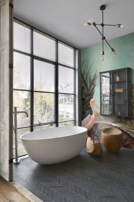 Fototapete - Vögel, Pelikan, Natur, Tapete Wandbilder 158948, 200x279cm, Paradise, Esta