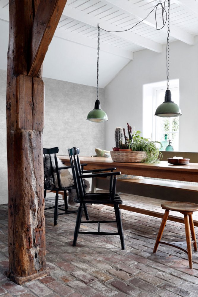 Graue Stuck Tapete, Vliestapete 138906, Paradise, Esta