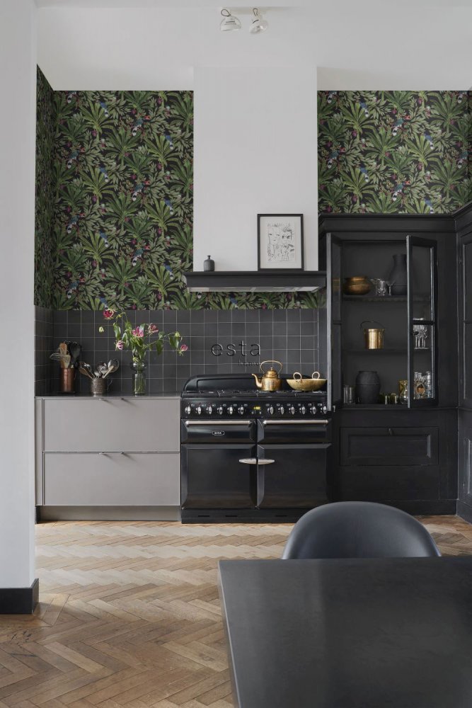 Tapete - Pflanzen, Blätter, Vögel, Vliestapete 139190, Paradise, Esta Home