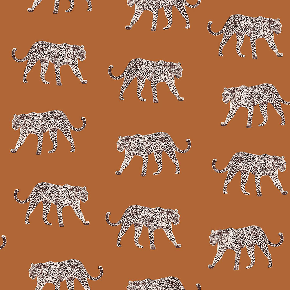 Braune Tapete mit Leoparden, Vliestapete 139178, Paradise, Esta Home