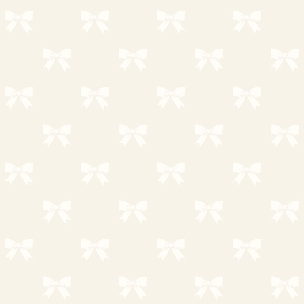 Metallic-Cremetapete mit Schleifen, Vliestapete 346845, Precious, Origin